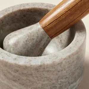 Hearth & Hand Marble & Wood Mortar And Pestle - Thumbnail 4